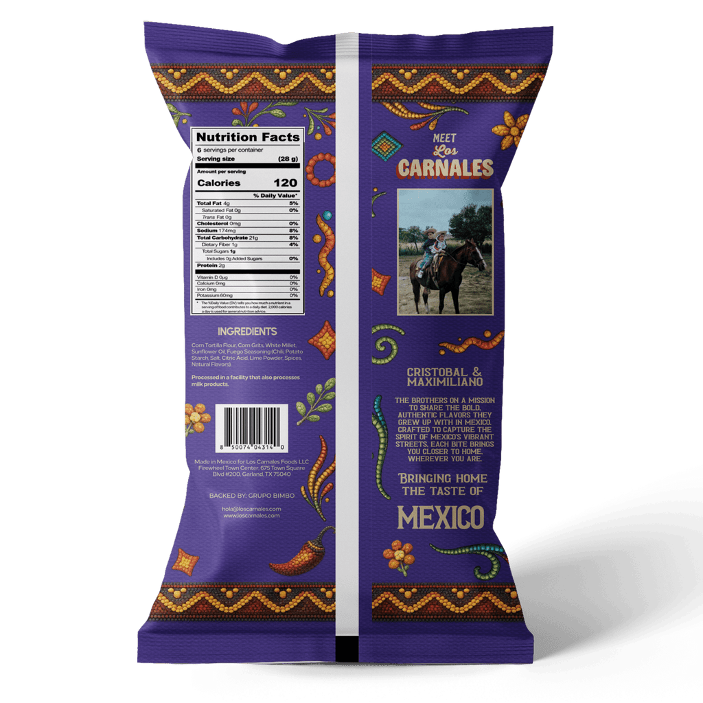 Fuego Tortilla Puffs - Los Carnales Foods