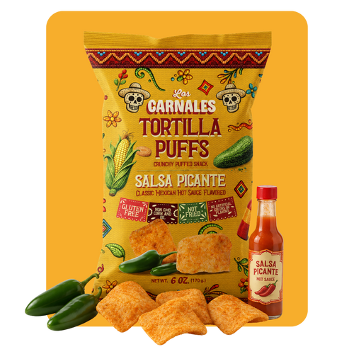 Salsa Picante Tortilla Puffs - Los Carnales Foods