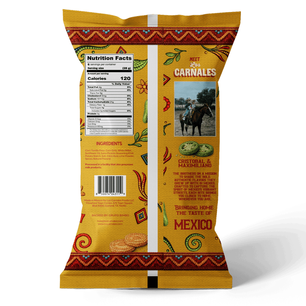 Salsa Picante Tortilla Puffs - Los Carnales Foods